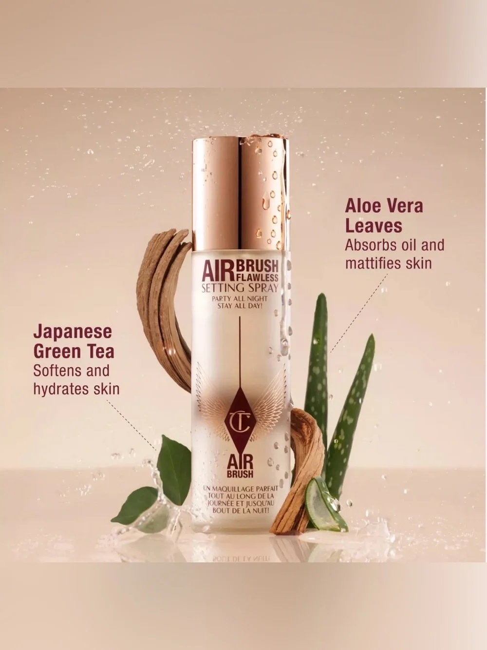 Charlotte Tilbury Airbrush 16HR Setting Spray Travel/Purse Size 15ML/0.5 FL.OZ.